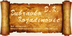 Dubravko Kojadinović vizit kartica
